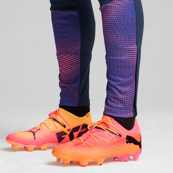 FUTURE 7 ULTIMATE TRICKS Firm Ground/Artificial Ground Men's Soccer Cleats, Sunset Glow-Sun Stream-PUMA Black-PUMA White, extralarge