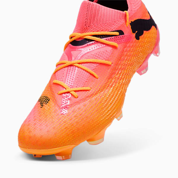 FUTURE 7 ULTIMATE TRICKS Firm Ground/Artificial Ground Men's Soccer Cleats, Sunset Glow-Sun Stream-PUMA Black-PUMA White, extralarge