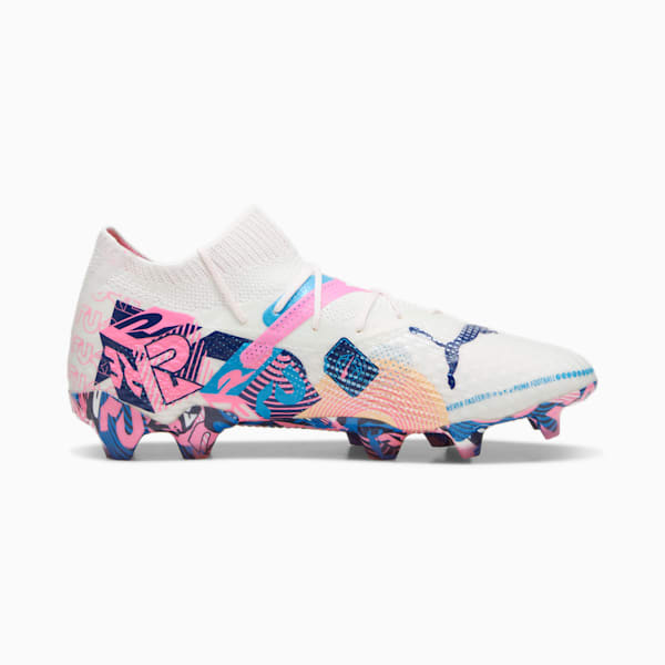 Tacos de fútbol FUTURE 7 ULTIMATE FG/AG, PUMA White-Luminous Blue-Poison Pink-Fizzy Melon-Bluemazing, extralarge