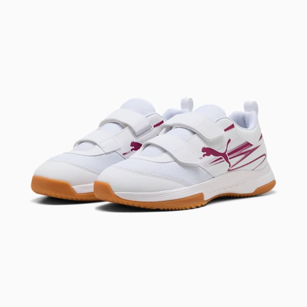 Varion II Indoor Sports Shoes Youth, PUMA White-Berry, extralarge