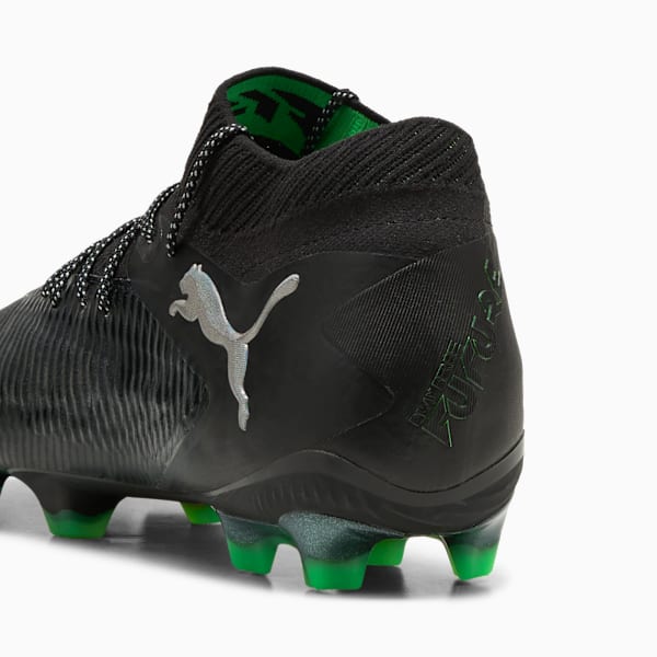 Tacos de fútbol FUTURE 8 ULTIMATE FG, PUMA Black-Cool Light Gray-Fluo Green, extralarge