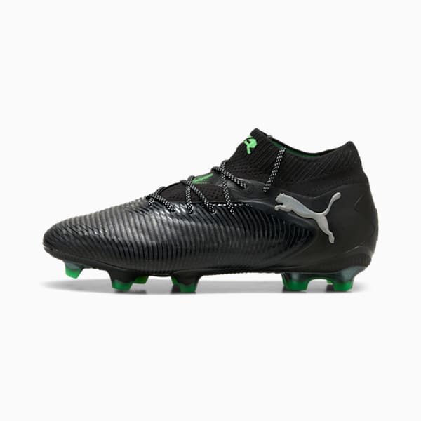 FUTURE 8 ULTIMATE Firm Ground Men's Soccer Cleats, PUMA Black-Cool Light Gray-Fluo Green, extralarge
