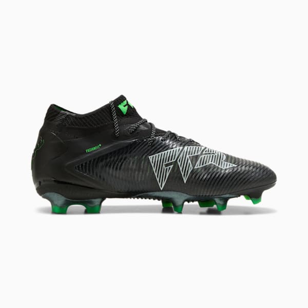 FUTURE 8 ULTIMATE Firm Ground Men's Soccer Cleats, PUMA Black-Cool Light Gray-Fluo Green, extralarge