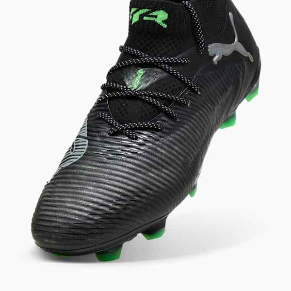 Tacos de fútbol FUTURE 8 ULTIMATE FG, PUMA Black-Cool Light Gray-Fluo Green, extralarge