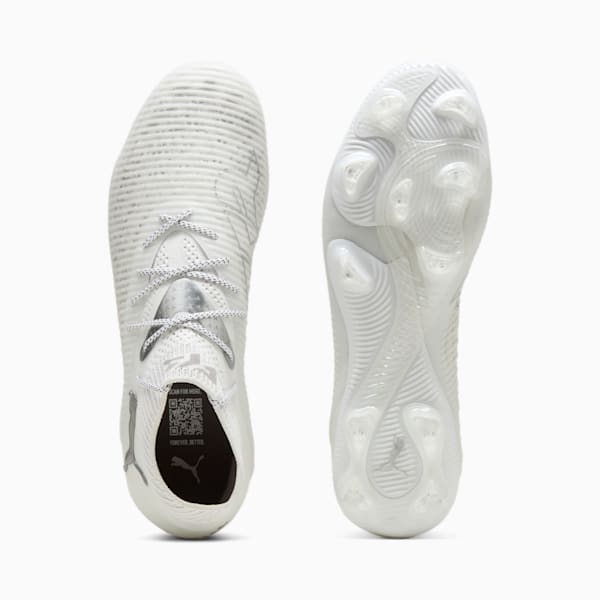FUTURE 8 ULTIMATE Firm Ground Men's Soccer Cleats, PUMA White-Matte Silver, extralarge