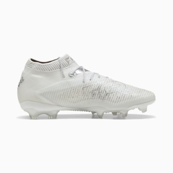 FUTURE 8 ULTIMATE Firm Ground Men's Soccer Cleats, PUMA White-Matte Silver, extralarge