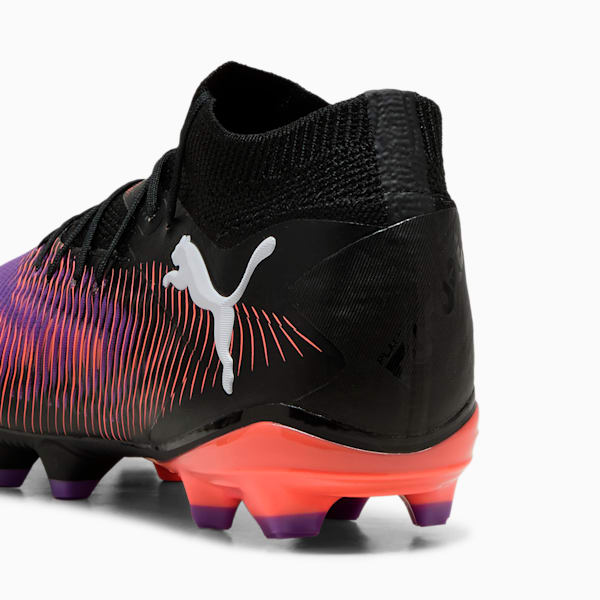 Botines de fútbol para suelo firme/artificial para hombre FUTURE 8 PRO, PUMA Black-PUMA White-Glowing Red, extralarge