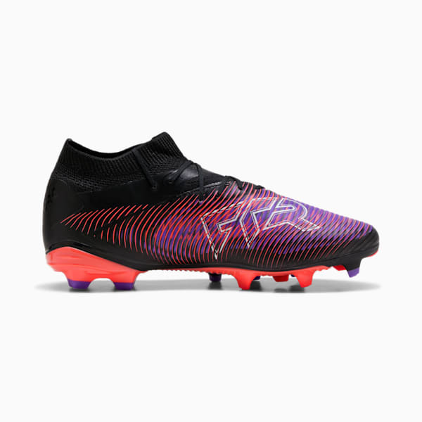 Botines de fútbol para suelo firme/artificial para hombre FUTURE 8 PRO, PUMA Black-PUMA White-Glowing Red, extralarge