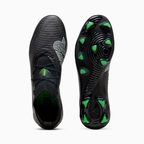 Botines de fútbol para suelo firme/artificial para hombre FUTURE 8 PRO, PUMA Black-Cool Light Gray-Fluo Green, extralarge
