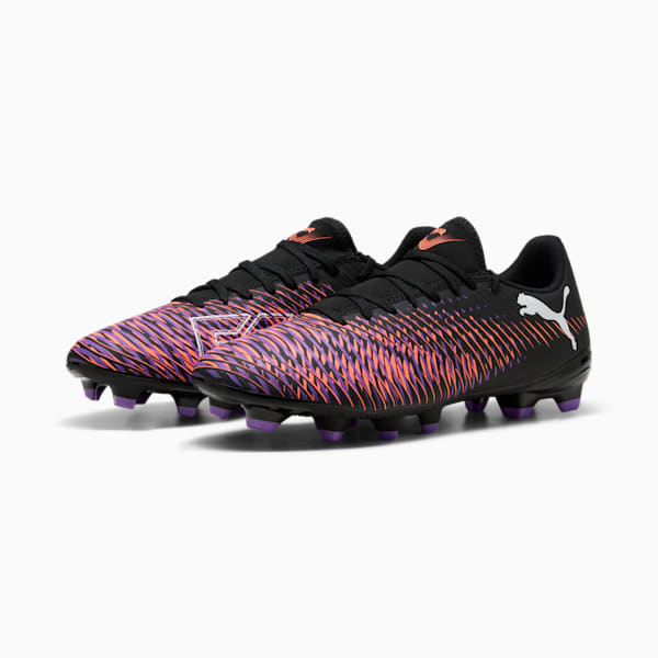 Tacos de fútbol FUTURE 8 PLAY FG/AG, PUMA Black-PUMA White-Glowing Red, extralarge