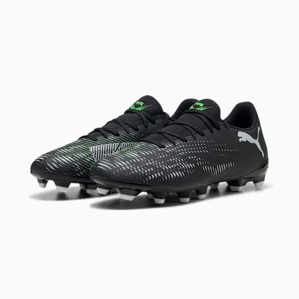 Chaussures de soccer à crampons pour terrain ferme/terrain artificiel FUTURE 8 PLAY Homme, PUMA Black-Cool Light Gray-Fluo Green, extralarge