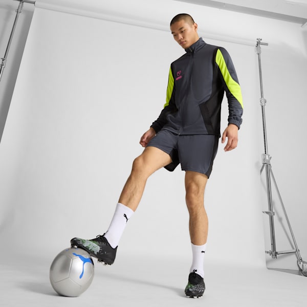 Tacos de fútbol FUTURE 8 PLAY FG/AG, PUMA Black-Cool Light Gray-Fluo Green, extralarge