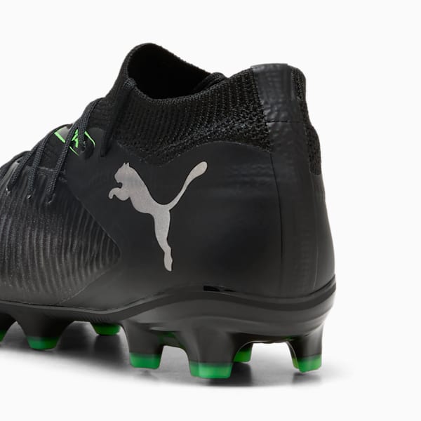 FUTURE 8 PRO Firm Ground/Artificial Ground Big Kids' Soccer Cleats, PUMA Black-Cool Light Gray-Fluo Green, extralarge