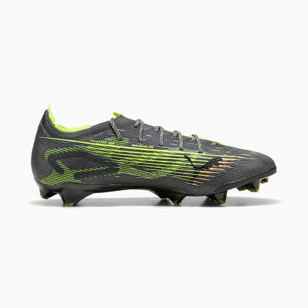 Botines de fútbol de suelo firme para hombre ULTRA 5 CARBON, Matte Aged Silver-Yellow Alert-Sun Struck, extralarge