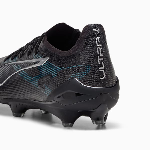 Tacos de fútbol ULTRA 5 ULTIMATE FG, PUMA Black-PUMA Silver-Bright Aqua, extralarge