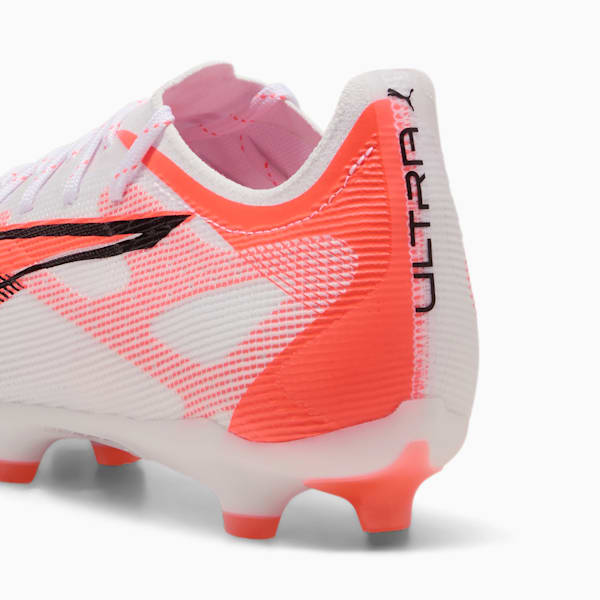 Botines de fútbol para suelo firme/artificial para hombre FUTURE 5 PRO, PUMA White-PUMA Black-Glowing Red, extralarge