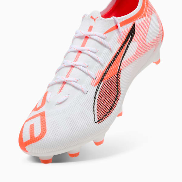 Botines de fútbol para suelo firme/artificial para hombre FUTURE 5 PRO, PUMA White-PUMA Black-Glowing Red, extralarge