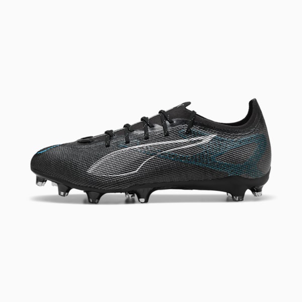 ULTRA 5 PRO Firm Ground/Artificial Ground Men's Soccer Cleats, PUMA Black-PUMA Silver-Bright Aqua, extralarge