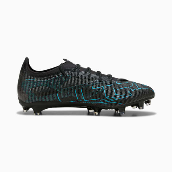 ULTRA 5 PRO Firm Ground/Artificial Ground Men's Soccer Cleats, PUMA Black-PUMA Silver-Bright Aqua, extralarge