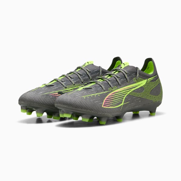 ULTRA 5 PRO Firm Ground/Artificial Ground Men's Soccer Cleats, Matte Aged Silver-Yellow Alert-Sun Struck, extralarge