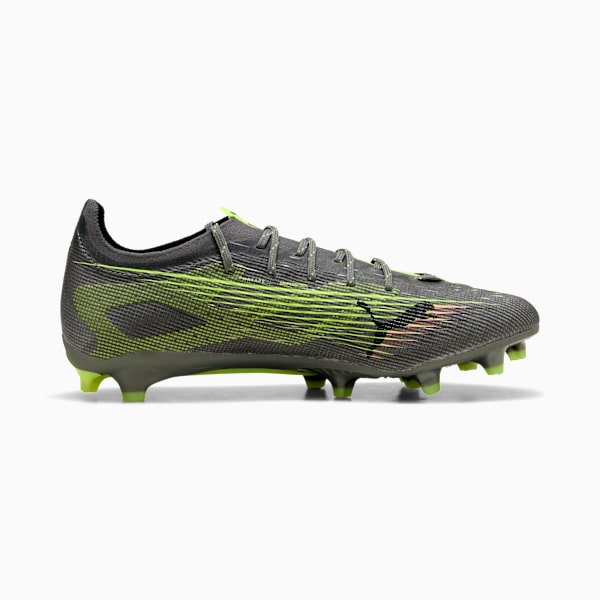 ULTRA 5 PRO Firm Ground/Artificial Ground Men's Soccer Cleats, Matte Aged Silver-Yellow Alert-Sun Struck, extralarge