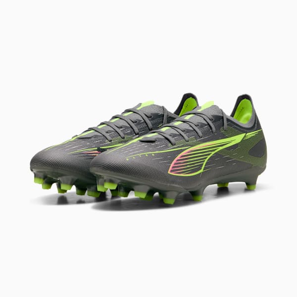 ULTRA 5 MATCH FG/AG Football Boots Unisex, Matte Aged Silver-Yellow Alert-Puma Aged Silver, extralarge-GBR