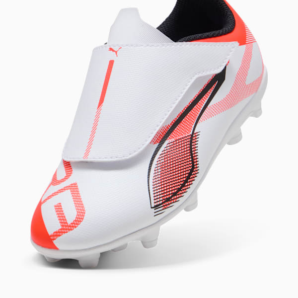 ULTRA 5 PLAY V FG/AG RB Football Boots Youth, PUMA White-PUMA Black-Glowing Red, extralarge-GBR