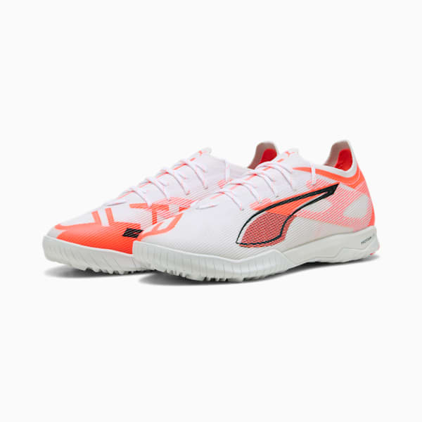 ULTRA 5 PRO CAGE Men's Soccer Cleats, PUMA White-PUMA Black-Glowing Red, extralarge