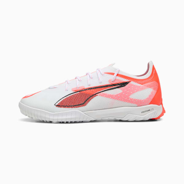 ULTRA 5 PRO CAGE Men's Soccer Cleats, PUMA White-PUMA Black-Glowing Red, extralarge