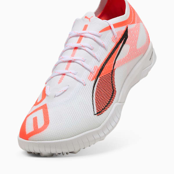 ULTRA 5 PRO CAGE Men's Soccer Cleats, PUMA White-PUMA Black-Glowing Red, extralarge