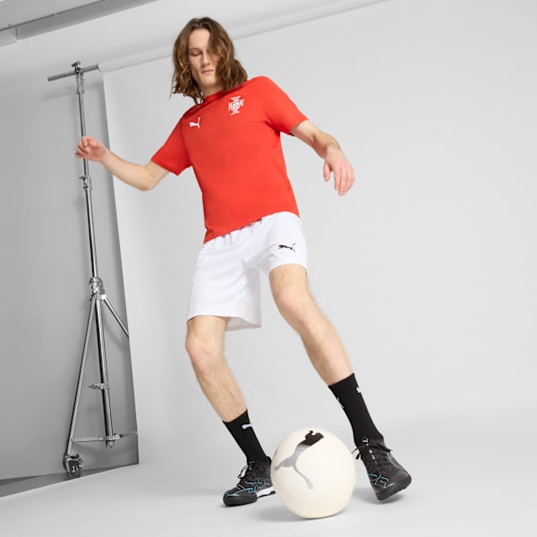 Tacos de fútbol ULTRA 5 PLAY CAGE, PUMA Black-PUMA Silver-Bright Aqua, extralarge