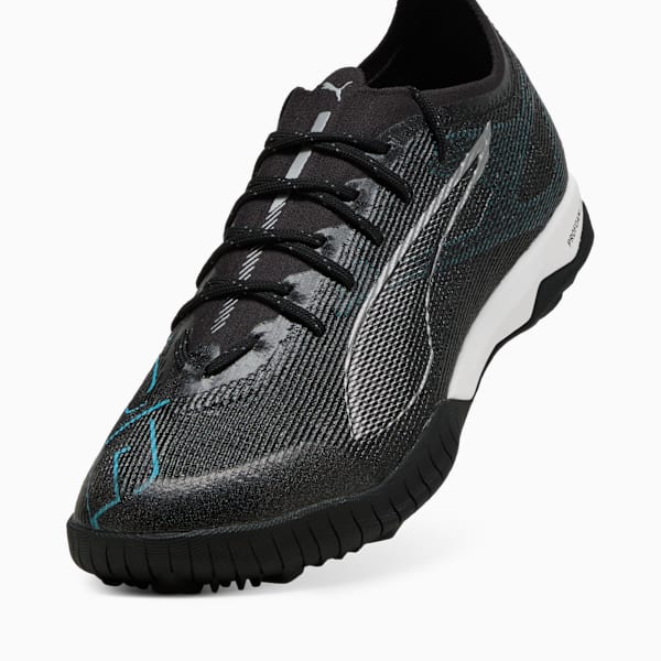 Tacos de fútbol ULTRA 5 PLAY CAGE, PUMA Black-PUMA Silver-Bright Aqua, extralarge