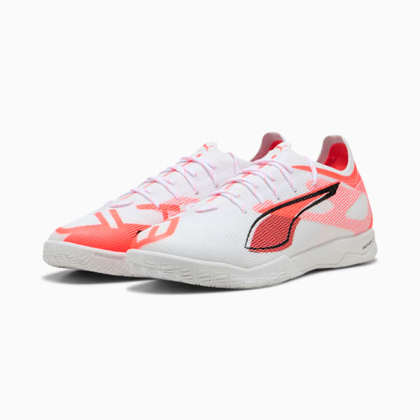 メンズ ウルトラ 5 プロ コート サッカー トレーニングシューズ, PUMA White-PUMA Black-Glowing Red, extralarge-JPN