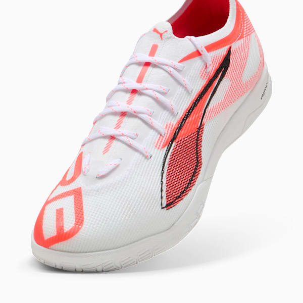 メンズ ウルトラ 5 プロ コート サッカー トレーニングシューズ, PUMA White-PUMA Black-Glowing Red, extralarge-JPN