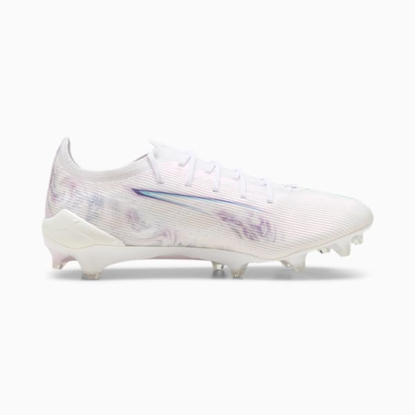 Tacos de fútbol para mujer ULTRA 5 ULTIMATE BRILLIANCE Firm Ground, PUMA White-PUMA Black-Spring Lavender, extralarge