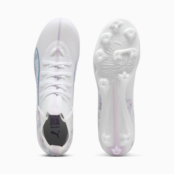 Chaussures de soccer à crampons pour terrain dur/terrain artificiel ULTRA 5 MATCH+ BRILLIANCE Femme, PUMA White-PUMA Black-Spring Lavender, extralarge