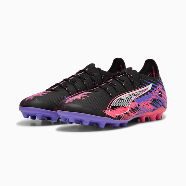 Formula 1® ULTRA 5 ULTIMATE Multi-Ground Men's Soccer Cleats, PUMA Black-PUMA White-Sunset Glow-Dark Amethyst, extralarge