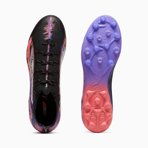 ULTRA 5 ULTIMATE F1® Multi-Ground Men's Soccer Cleats, PUMA Black-PUMA White-Sunset Glow-Dark Amethyst, extralarge