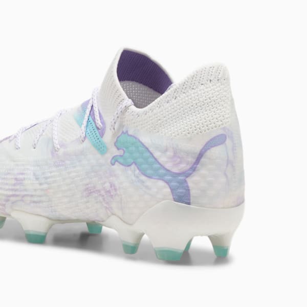 FUTURE 7 ULTIMATE BRILLIANCE Firm Ground/Artificial Ground Women's Soccer Cleats, PUMA White-PUMA Black-Spring Lavender, extralarge