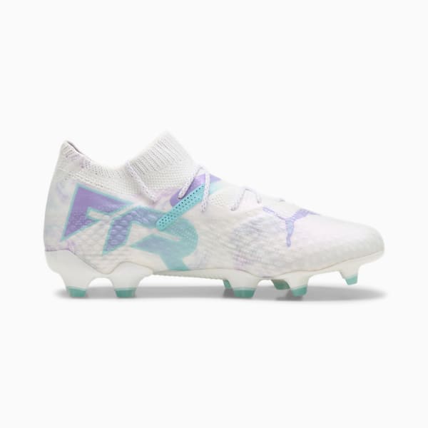 Chaussures de soccer à crampons pour terrain dur/terrain artificiel FUTURE 7 ULTIMATE BL Femme, PUMA White-PUMA Black-Spring Lavender, extralarge