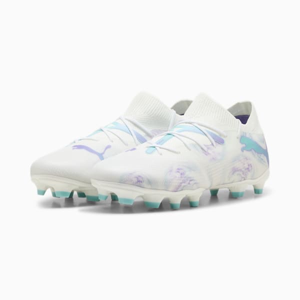 Tacos de fútbol para mujer FUTURE 7 ULTIMATE BL Firm Ground/Artificial Ground, PUMA White-PUMA Black-Spring Lavender, extralarge