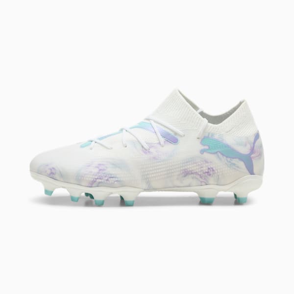 Chaussures de soccer à crampons pour terrain dur/terrain artificiel FUTURE 7 MATCH BL Femme, PUMA White-PUMA Black-Spring Lavender, extralarge