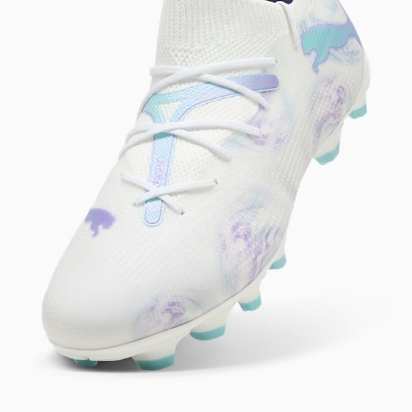 FUTURE 7 MATCH BRILLIANCE Firm Ground/Artificial Ground Women's Soccer Cleats, PUMA White-PUMA Black-Spring Lavender, extralarge