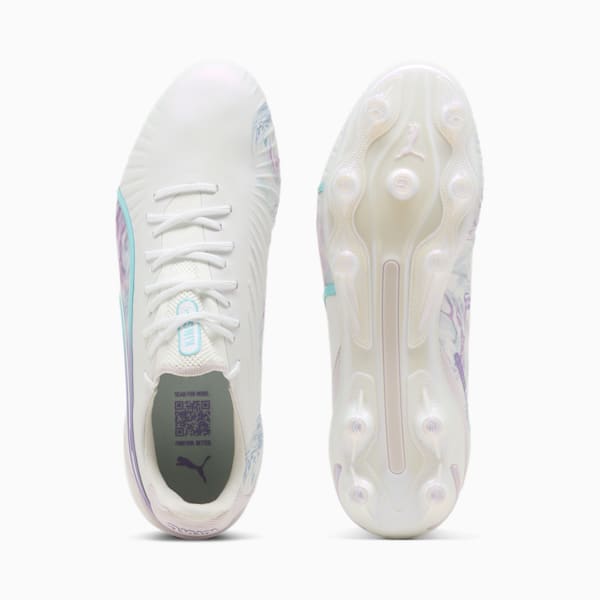 ウィメンズ キング アルティメット ブリリアンス FG/AG サッカースパイク, PUMA White-PUMA Black-Spring Lavender, extralarge-JPN