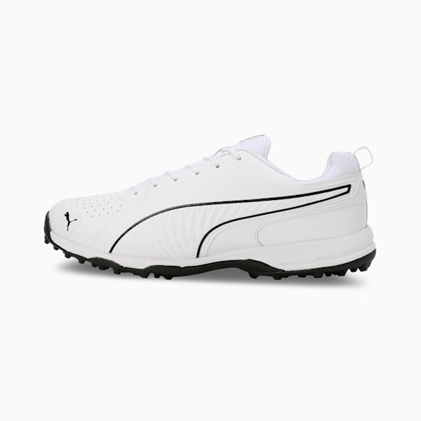Cricket Pitch Pro Cricket Shoes, PUMA White-PUMA Black, extralarge-IND