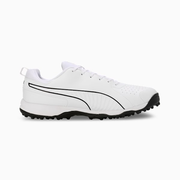 Cricket Pitch Pro Cricket Shoes, PUMA White-PUMA Black, extralarge-IND