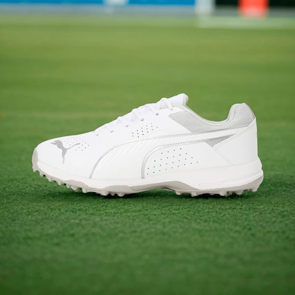 Cricket All-Rounder Shoes, PUMA White-PUMA Silver, extralarge-IND