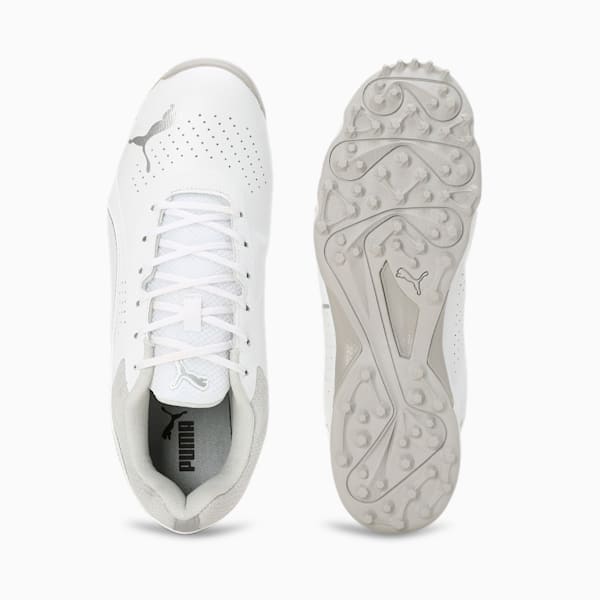 Cricket All-Rounder Shoes, PUMA White-PUMA Silver, extralarge-IND