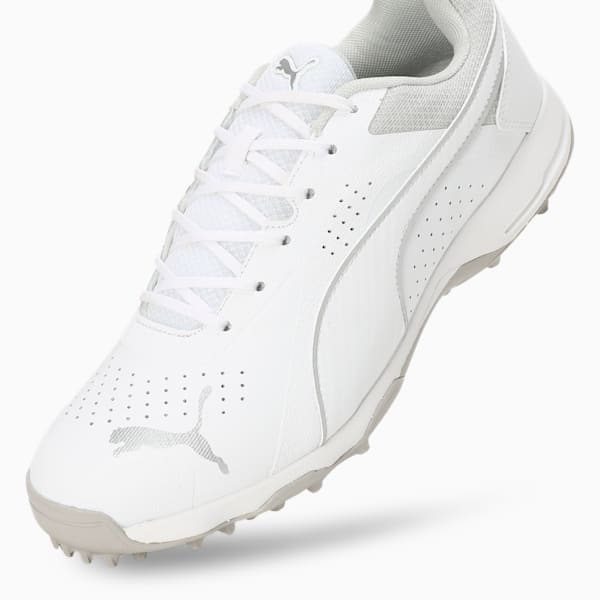 Cricket All-Rounder Shoes, PUMA White-PUMA Silver, extralarge-IND