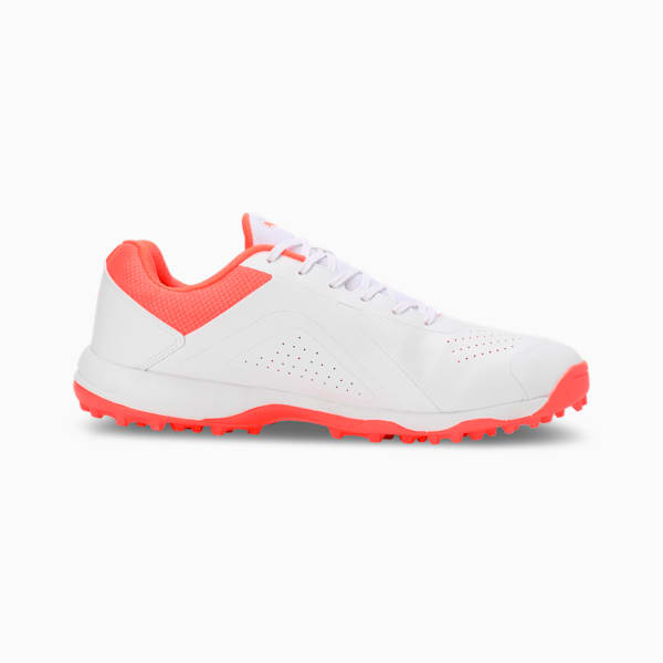 Cricket All-Rounder Shoes, PUMA White-Fiery Coral, extralarge-IND